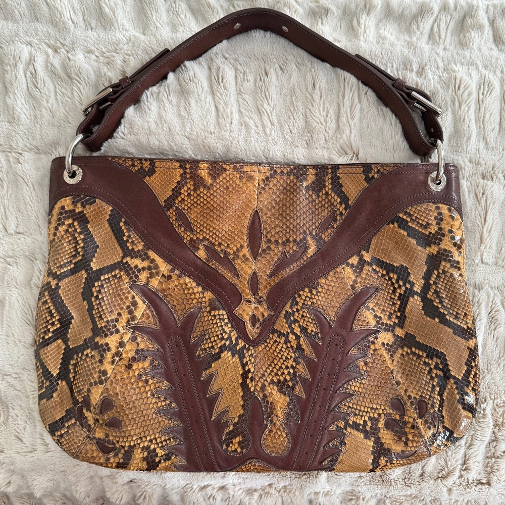 Ralph Lauren Collection (Made in Italy) - Genuine snakeskin w/brown leather